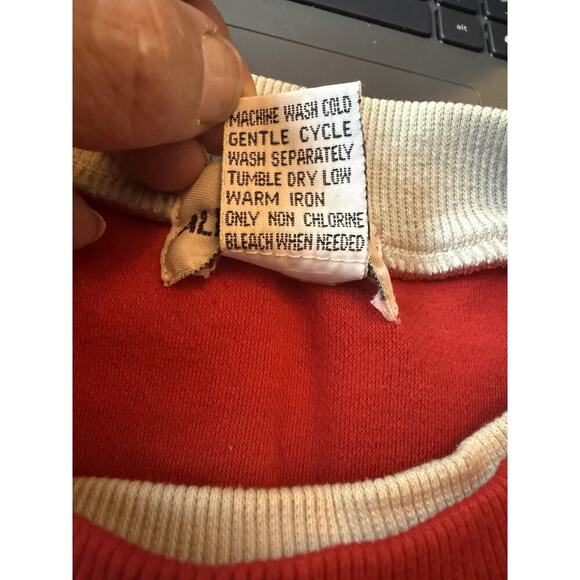 Vintage Alfred Dunner Women's Red Embroidered 90s Plaid Bears Sweatshirt Large - Picture 7 of 7